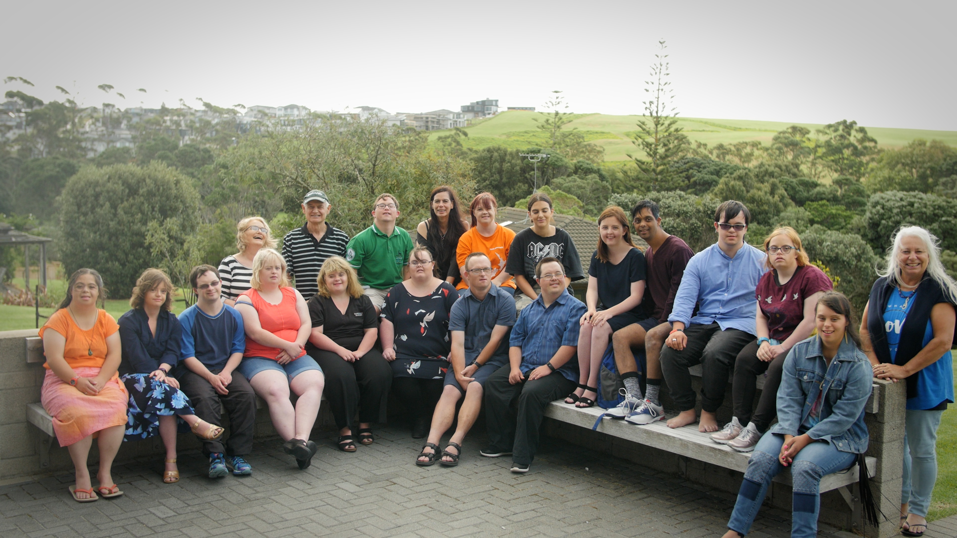 Group of people smiling at camera